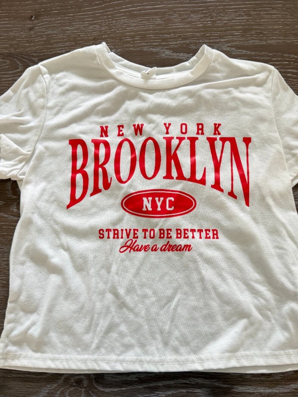 Girls SHEIN white/red New York short sleeve t-shirt tee top size 10Y